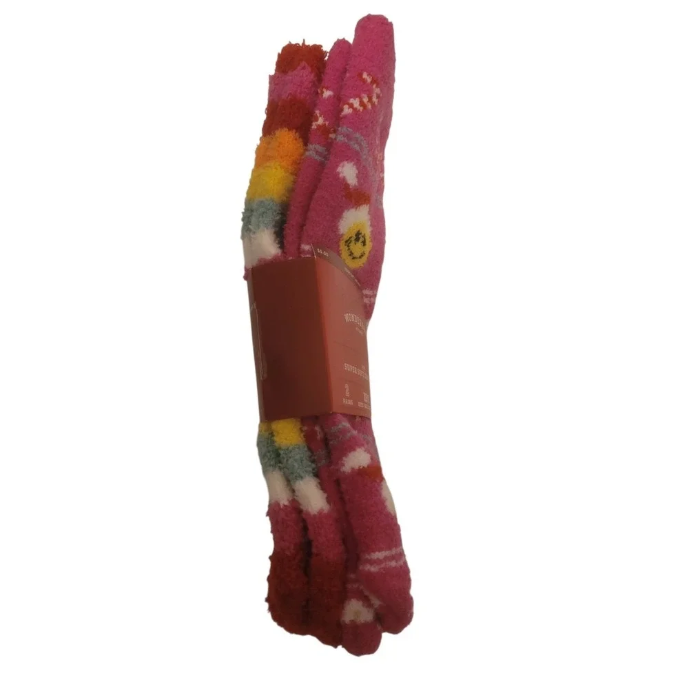 2/2-Pack Wondershop Kids Super Soft Crew‎ Socks Fits Shoe Sizes 11-1 XS-Small